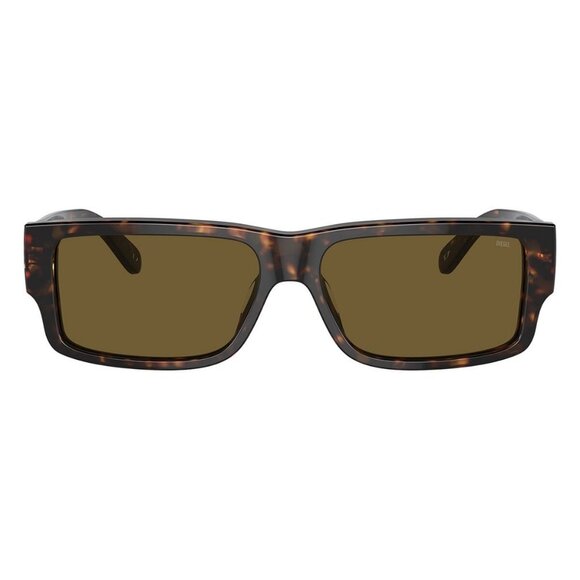 A4081Z New DIESEL Havana Rectangle DL2003 713/73 Sunglasses Women - Picture 2 of 6